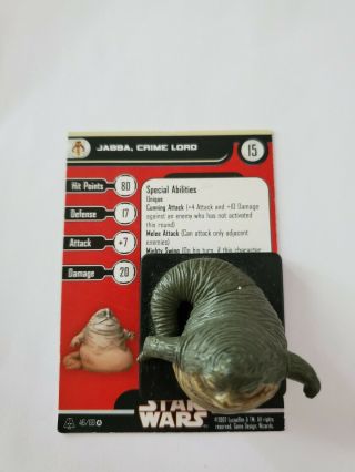 Jabba,  Crime Lord - 46 Star Wars Miniatures » Alliance And Empire Very Rare