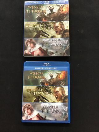 Clash Of The Titans,  Wrath Triple Feature Movie Trilogy Blu - Ray Set Rare Oop