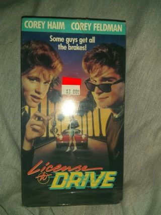 Rare Vhs Tape Vintage License To Drive 1988 Corey Haim Feldman 80 