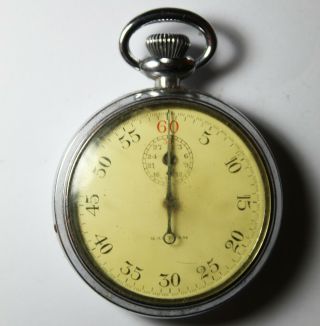 Antique Waltham Mechanical Wind Up Pocket Stop Watch 1/5 Sec T.  P.  Timer