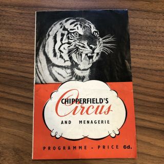 Rare - Chipperfield’s Circus Menagerie - Vintage - Europe Carnival