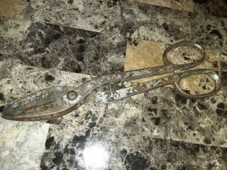 Vintage Tin Snips Shears Metal Cutter Hand Tool 12 " Long Rare Vtg Htf Old Ost