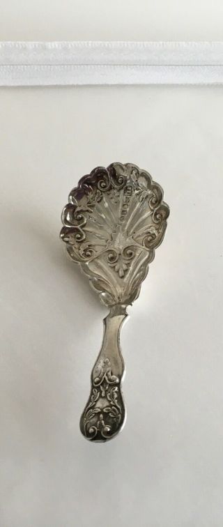 Antique Thomas Dones Birmingham Hallmarked Solid Silver Tea Caddy Spoon 1854