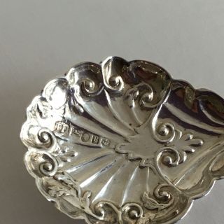 Antique Thomas Dones Birmingham Hallmarked Solid Silver Tea Caddy Spoon 1854 2