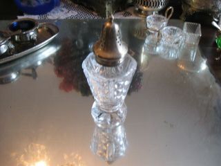 Lovely Antique Cut Crystal And Silver Plate Sugar Shaker