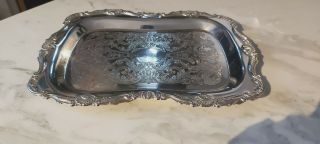 A Vintage Silver Plated Tray With Engraved/embossed Patterns.  Circa 1930.  S.  Ornate