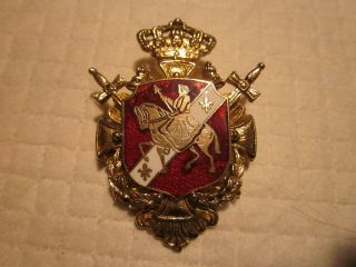 Vtg Coro Signed Pin Brooch Coat Of Arms Crown Crest Shield Rare