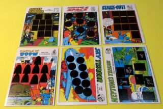 Rare 1979 Topps Bazooka Joe Set Of 6 Scratch Off Cards - Complete Set