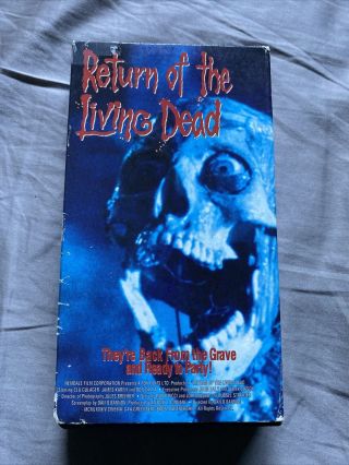 Rare Cover Return Of The Living Dead Vhs Horror Movie Film Hemdale Home Video