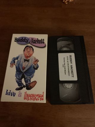 Buddy Hackett Live And Uncensored Vhs Tape Vintage Comedy Atlantic City Rare Oop