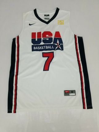 Rare Nike 1992 Usa Olympics Dream Team Larry Bird 7 Basketball Jersey Sz M (cl)