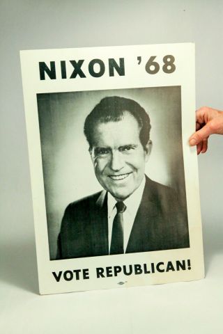 Rare Nixon 1968 Presidential Campaign Poster Nixon 