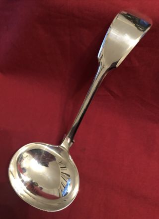 Liberty & Co.  Of London Antique Silver Plated Fiddleback Punch Ladle C.  1890’s