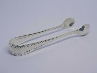 1919 Charles Packer & Co Antique English Sterling Silver Sugar Tongs.  16g