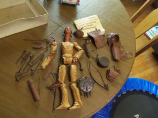 Vintage Rare Chief Cherokee The Movable Indian By Marx And Accessories