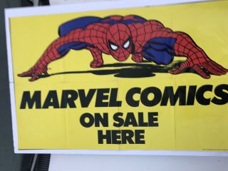 Spiderman Display Promo Poster Vintage 1980s Classic Marvel Comics Rare