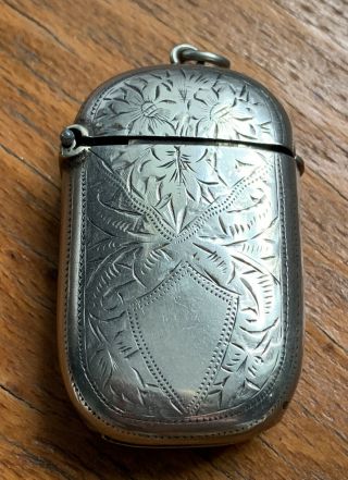 Antique Silver Vesta Case - Needs Attention