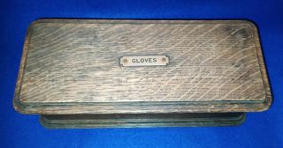 Antique Victorian Oak Glove Box With Inner Lift Out Draw