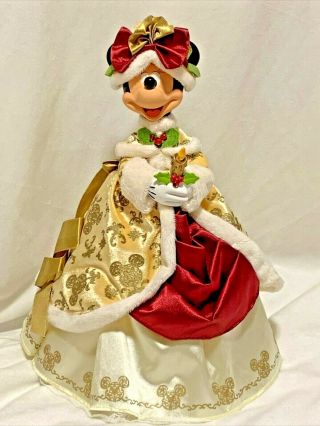 Rare Victorian Disney Store Minnie Mouse Christmas Tree Topper Decoration -