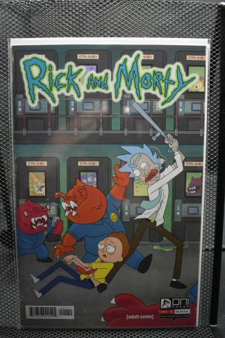 Rick And Morty 1 1st Print Cj Cannon Cover Oni Press 2015 Adult Swim Rare 8.  0