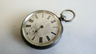 Antique.  935 Solid Silver 46mm Pocket Watch