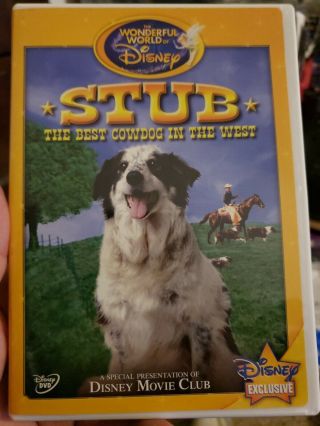 Stub: The Best Cowdog In The West (dvd,  2007) Rare Disney Movie Club Exclusive