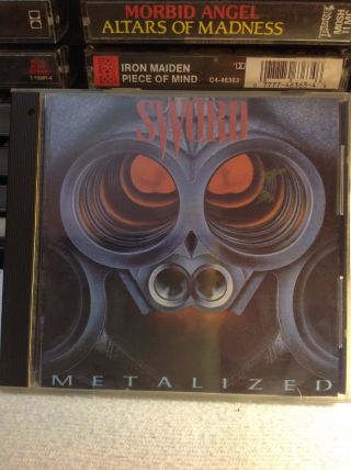 Sword Metalized Rare Canadian Thrash Metal Og Press Combat 1987 Toxik Znowhite
