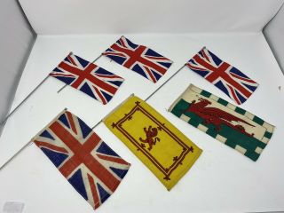 Vintage British Welsh Scottish Flag Union Jack Fabric Cloth Bunting Style