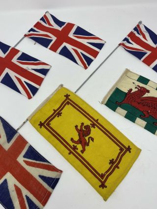 Vintage British Welsh Scottish Flag Union Jack Fabric Cloth Bunting Style 3