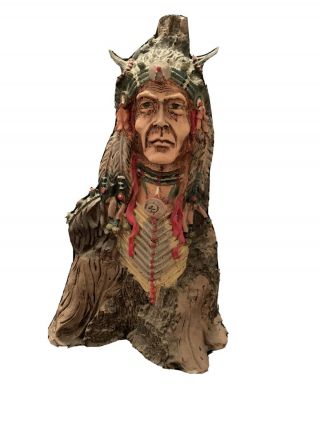 Rare Old West Visions Limited Edition Indian Figurine Native American Chief Ex,