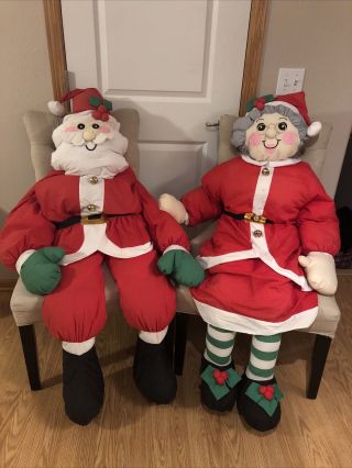 Rare Santa & Mrs.  Claus Life Size 5 