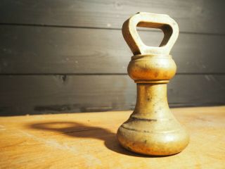Brass 2lb Bell Weight For Scales - Vintage