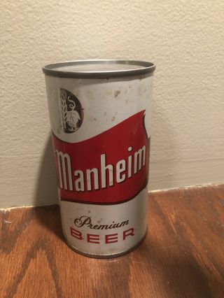 Vintage Manheim Steel Flat Top 12oz Beer Can Reading Pennsylvania Rare