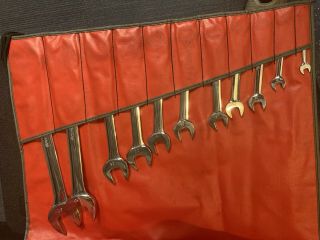Snap On Tools Metric Double Open End Wrench Set 6 - 32 Rare Chrome Set Xsm Vom32