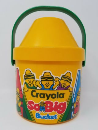 Rare Vintage 1989 Crayola Crayons So Big Bucket 8 " X 6 " Shaped Container 80s