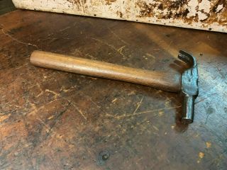 Antique 1lb Farriers Hammer,  Hand Forged,  Old Blacksmith/farm Anvil Tools