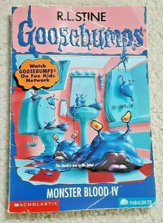 Goosebumps 62 Monster Blood Iv R L Stine Vtg Book Rare Unreprinted 1st Edition