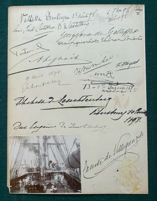 Antique Signed Imperial Russian Duke Duchess Leuchtenberg Baron Mensdorff Stonor