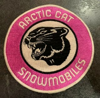 Arctic Cat Snowmobiles - Rare Vintage Embroidered Sew - On 6 " Pink/black Patch