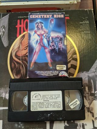 Cemetery High Vhs Unicorn Video Rare Tape.  Plays Great.