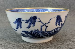Antique Chinese Export Porcelain Early 19th Century Blue & White Bowl