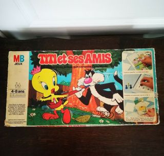 Rare Vintage 1976 Titi Et Ses Amis Jeu De Société Mb Jeux Complet