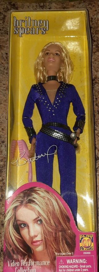 Rare 2001 Britney Spears Doll - Purple Jumpsuit - Video Performance Box