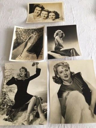 Vintage 1940s Hollywood Stars Publicity Photos X 5 Famous Photographers