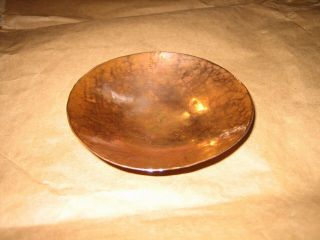 Hand made and beaten Arts and Crafts copper dish 2