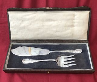 Vintage Silver Plated Fish Servers By Sheffield Silver Plate Co.  Ltd.  C.  1930’s