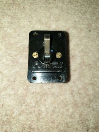Ww2 Raf Aircraft 5c/543 Type B Single Pole Switch.  Fitted To Spitfire,  Hurricane