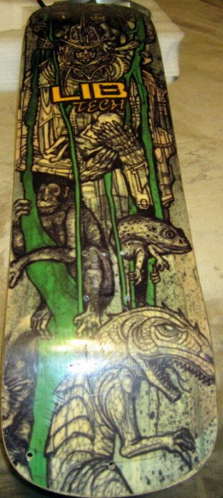 Rare Lib Tech Coffin Skateboard Deck,  Slick,  9 " Wide X 32 " Long