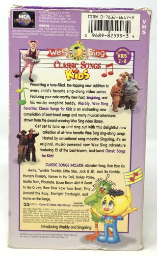 Wee Sing Favorites Classic Songs for Kids (VHS Video Tape,  1996) Sing Along RARE 3