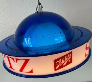 Schlitz Beer 1961 Lighted Rotating Motion Beer Sign Saturn Globe Vintage Rare